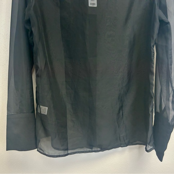 Fashion Nova M Black Sheer Blouse NWT Goth Whimsy Ethereal Vampire Sexy Grunge - Picture 10 of 11